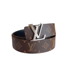 LV Pyramide 40mm Belt Silver Buckle
